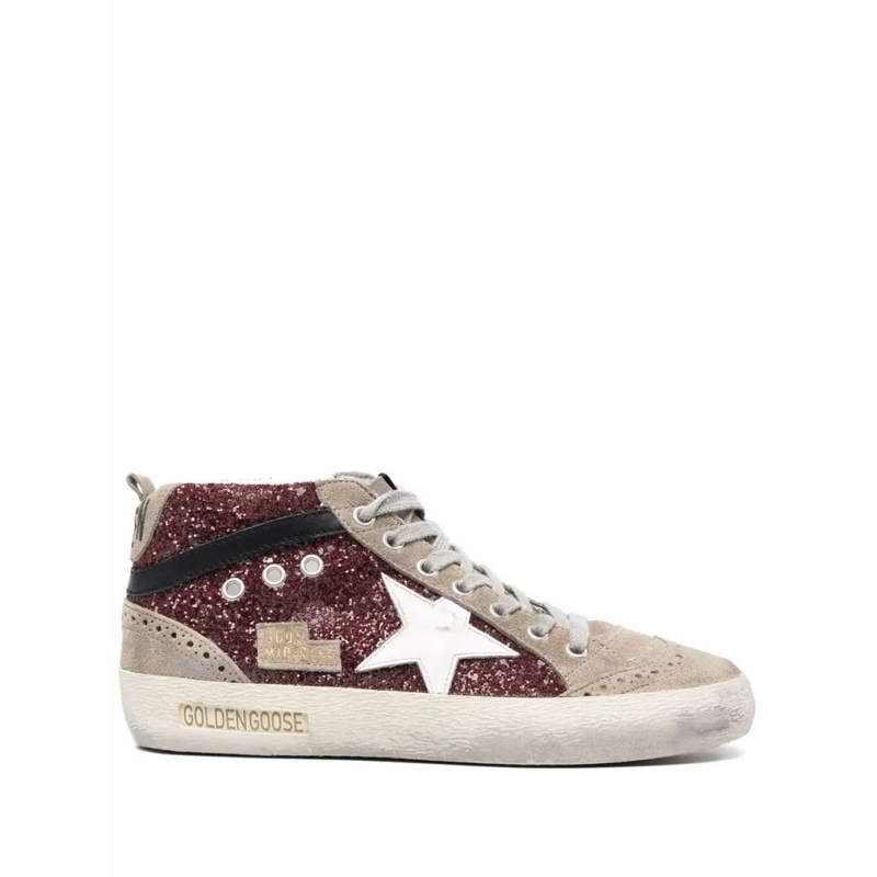 Golden Goose Low-Top-Sneaker Mid-Top Sneakers With Silk Pink