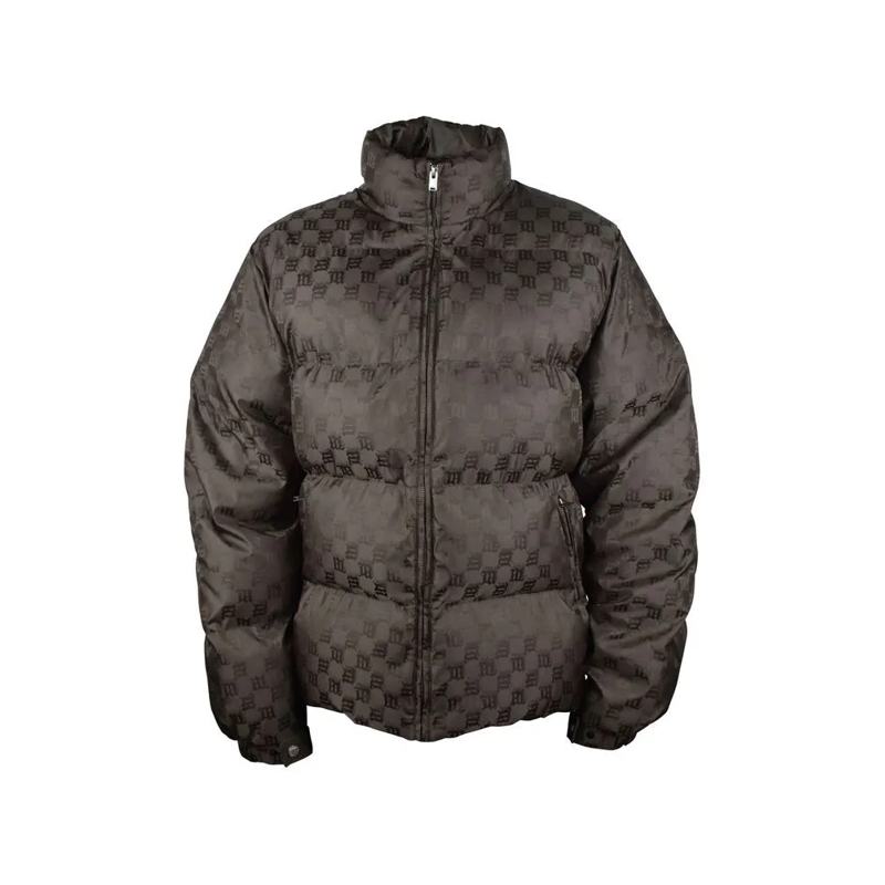 Misbhv Daunenjacke Quilted Down Jacket With Monogrammed Logo Grey