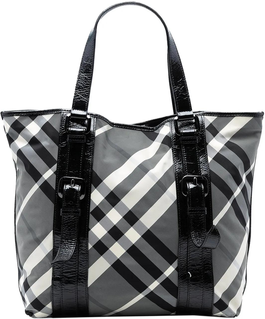 Burberry Shopper - Medium Beat Check Nylon Victoria Tote - Gr. unisize - in Grau - für Damen