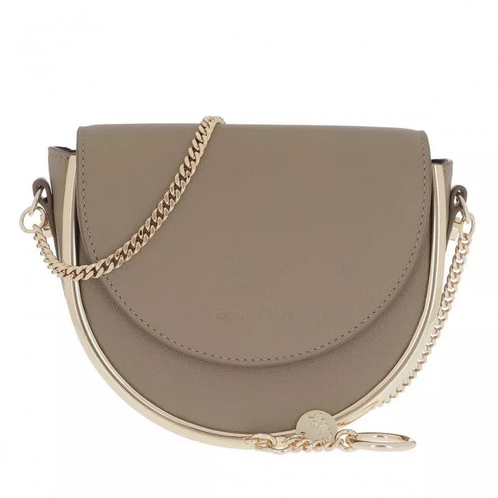 See By Chloe Mara Crossbody Bag Leather Motty Grey Crossbody Bag