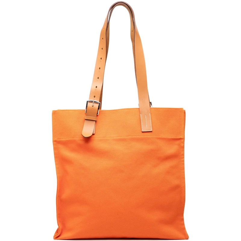 Hermès Shopper Toile Etriviere Shopping Tote orange