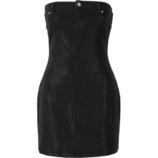 Alexander Wang Robes midi Mini Glitter Dress schwarz