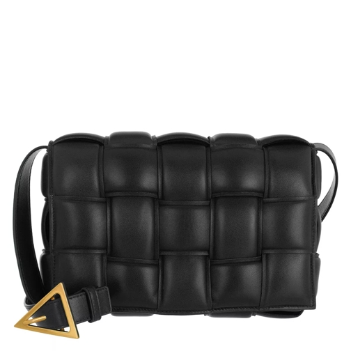 Bottega Veneta Padded Cassette Crossbody Leather Black/Gold Crossbody Bag