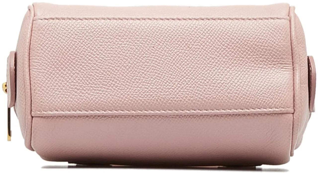 Celine Hobo bags 2023 Mini Grained Leather Chain Boston in poeder roze