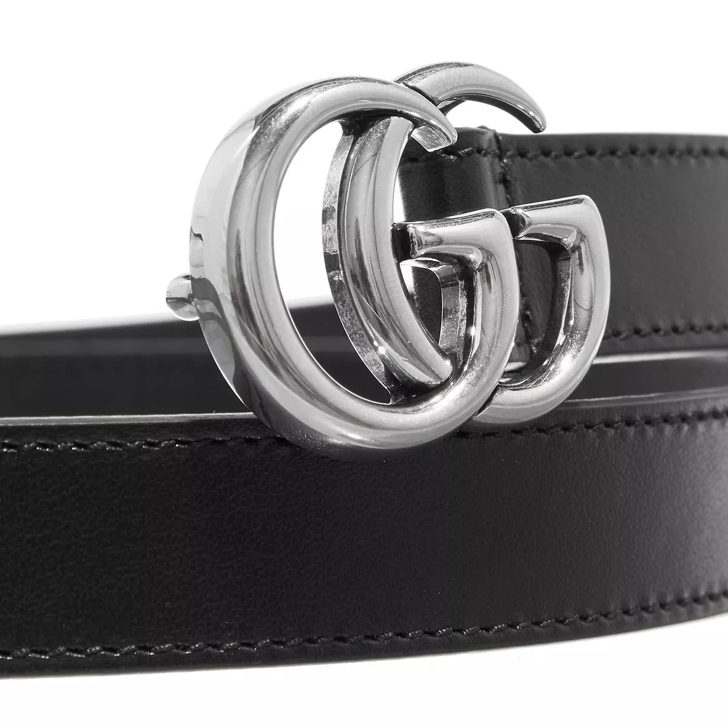 Gucci belt silver on sale black