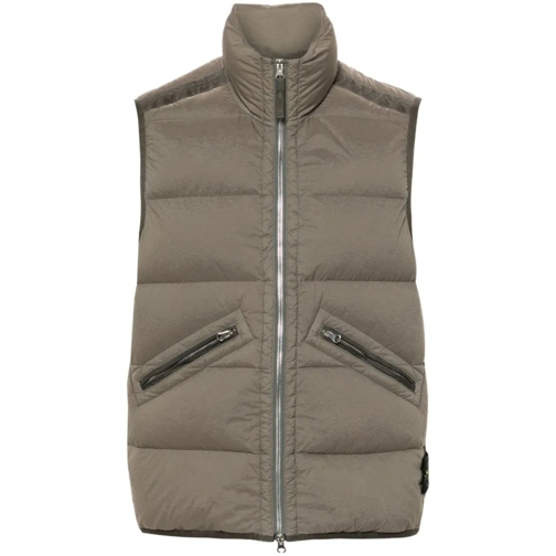 Stone Island Daunenjacken Compass-Badge Quilted Gilet Brown