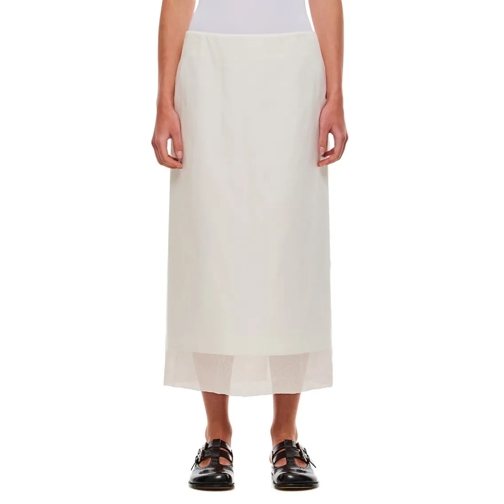 Sportmax Midi-Röcke Aceti Midi Skirt White