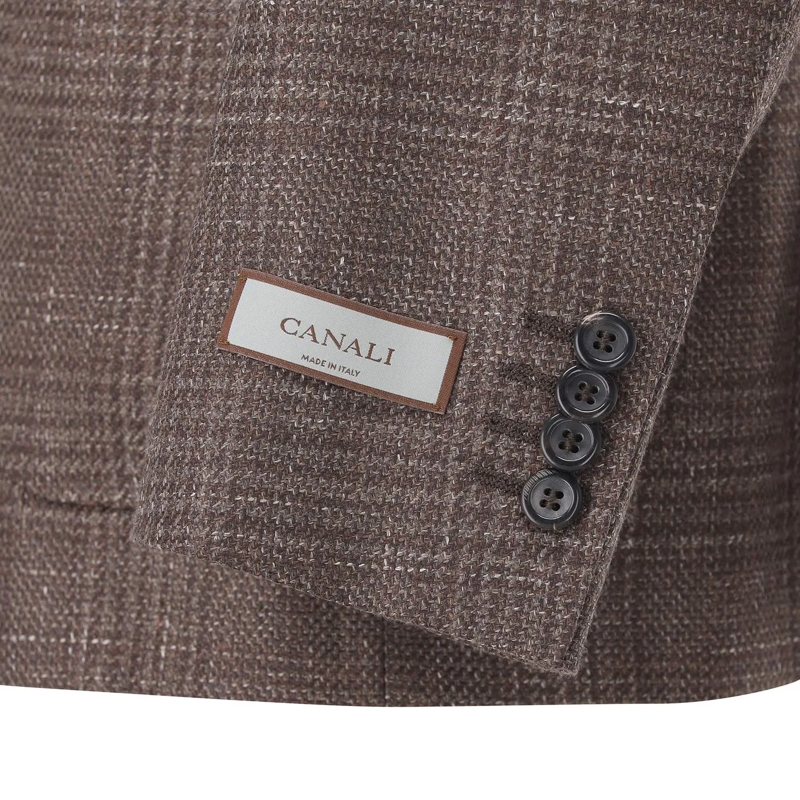 Canali Anzugjacke Kariertes Sako Kei braun(Image 5)