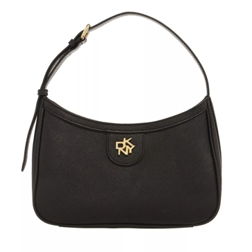 Dkny Carol Saffiano Leather Shoulder Bag Blk / Gold - Buy At