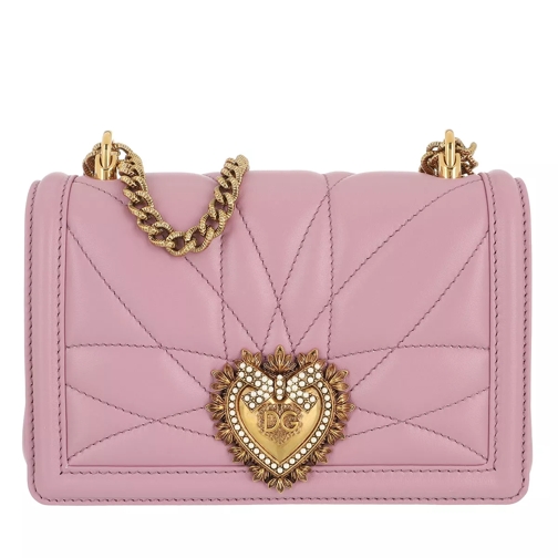 Dolce&Gabbana Devotion Crossbody Mini Bag Leather Pink Crossbody Bag