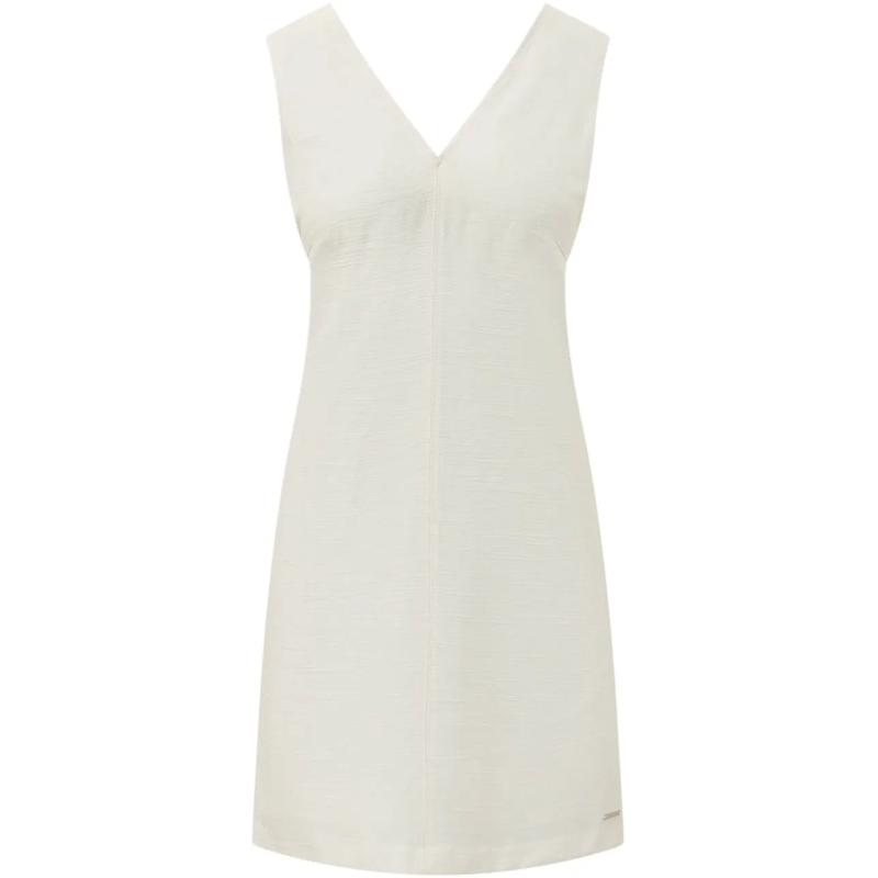 Calvin Klein Minikleid Abito Mini con Scollo a V weiß