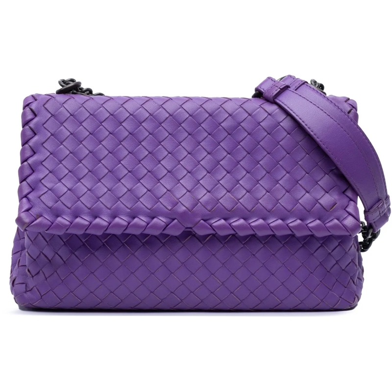 Bottega Veneta Sac à bandoulière Small Nappa Intrecciato Olimpia Shoulder Bag lila