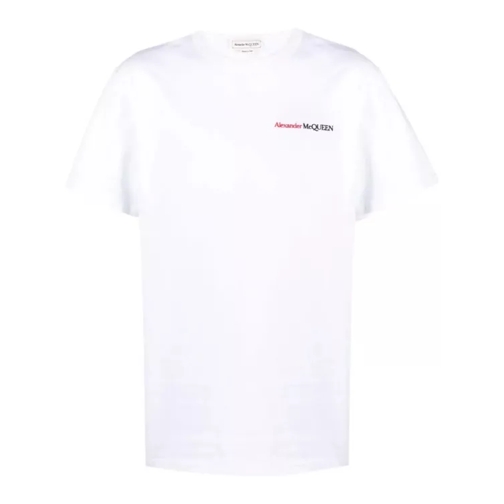 Alexander McQueen White Embroidered Logo T-Shirt White 