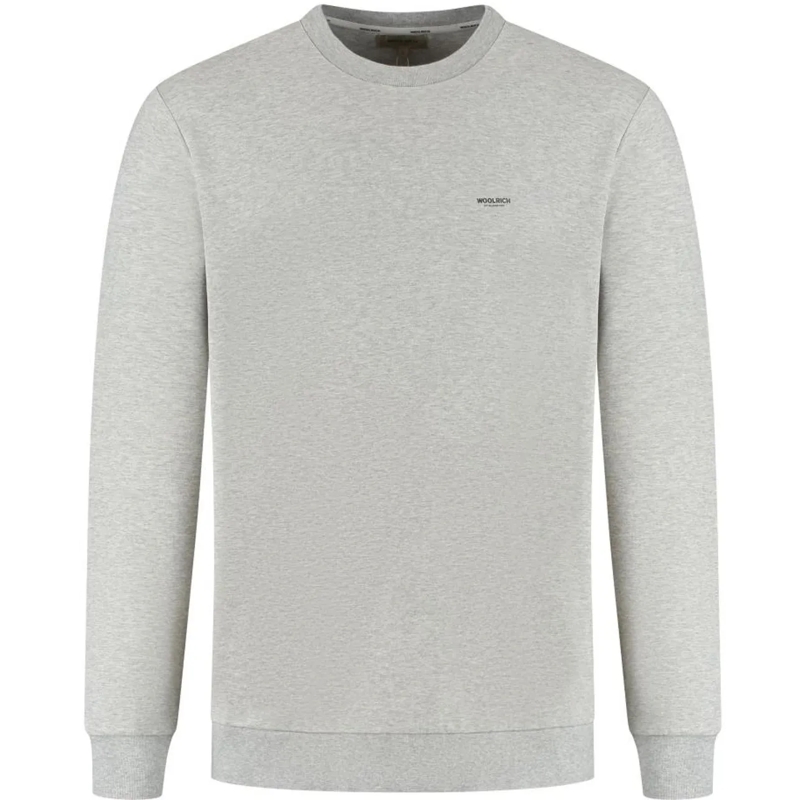 Woolrich  Logo Interlock Crewneck grau