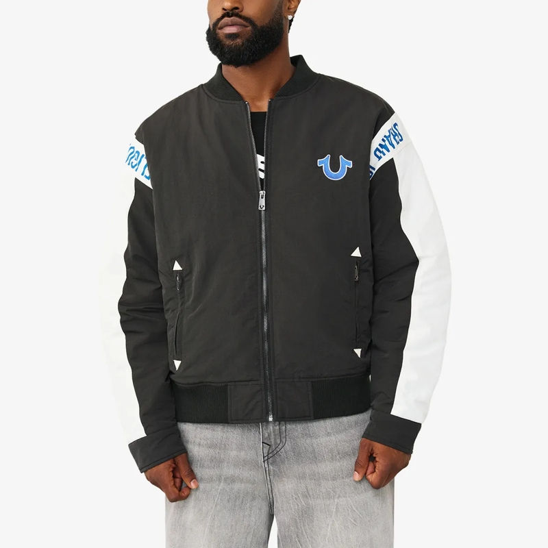 True Religion Daunenjacke - Chopper Jacke- Gestickte und bedruckte Logos-  multicolor(Image 6)
