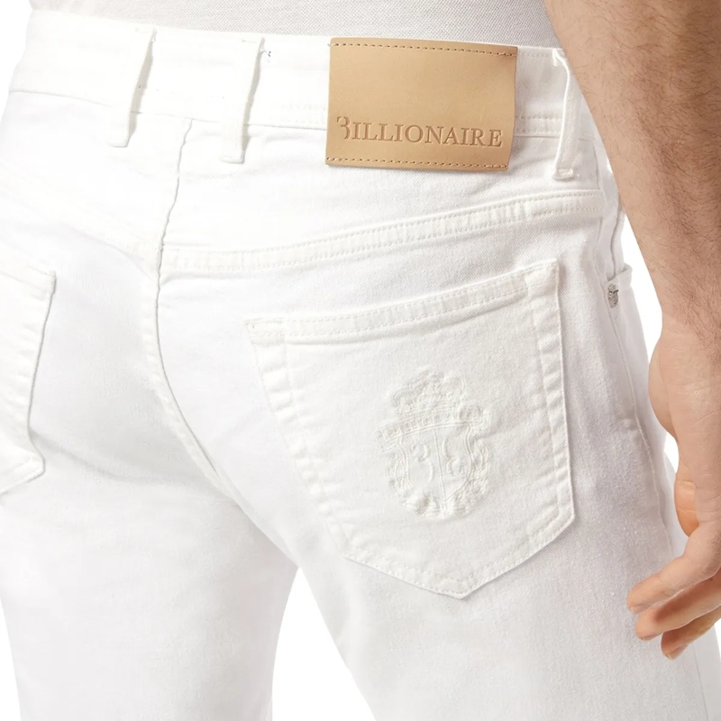 BILLIONAIRE Jeans mit geradem Bein Jeans Regular Fit weiss(Image 4)