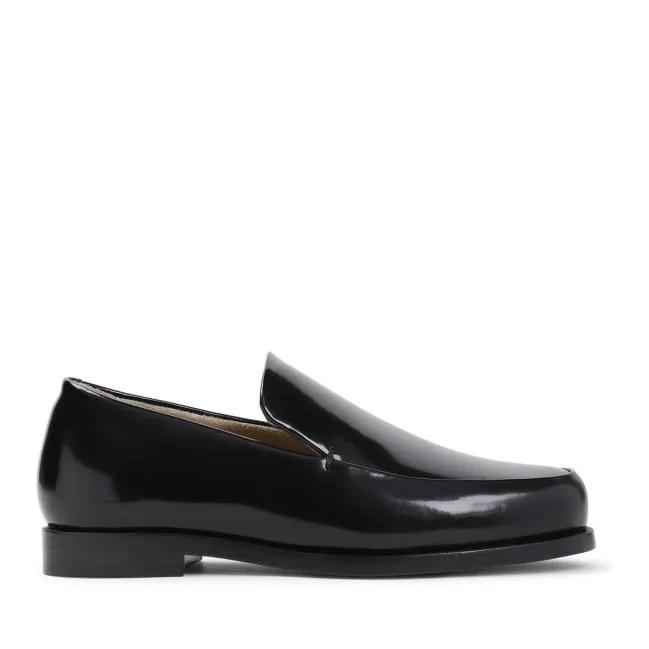 Khaite Loafers & Ballerinas - Alessio Black Brushed Calf Leather Loafers - Gr. 36 (EU) - in Schwarz - für Damen