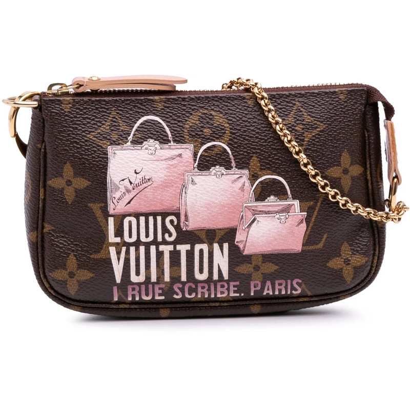 Louis Vuitton Fourre-tout Monogram Affiche Mini Pochette Accessoires braun