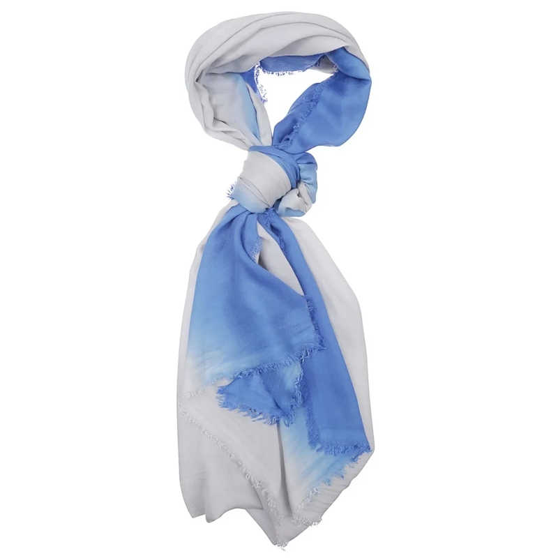 Faliero Sarti Écharpe légère Light Blue Cashmere Blend Stole Blue
