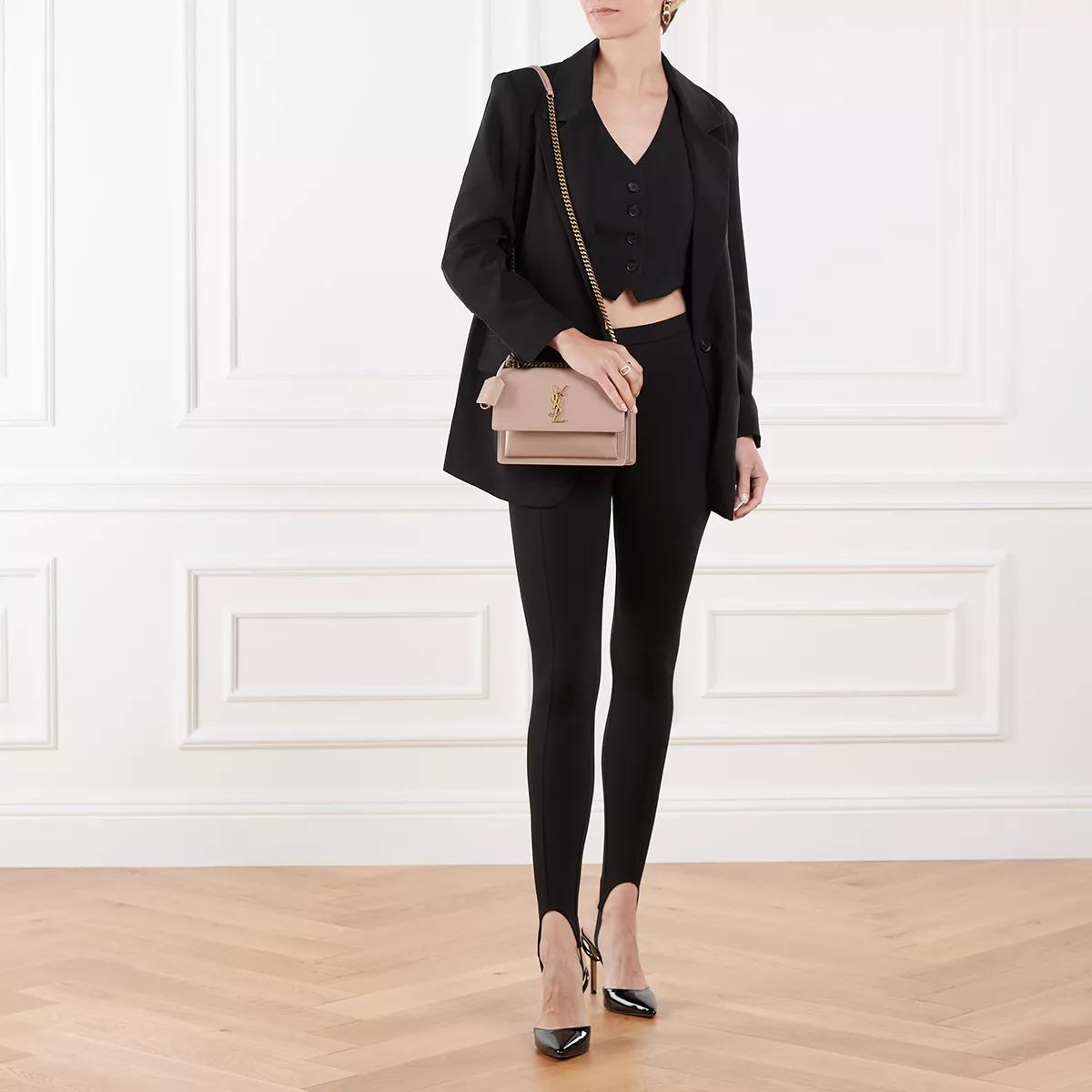 Saint Laurent Crossbody bags Medium Sunset Crossbody Bag Grained Leather in beige