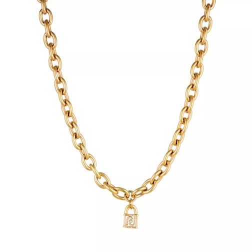 LIU JO Necklace Chains Lock  Gold Collier court
