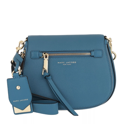 Marc Jacobs Recruit Small Saddle Shoulder Bag Vintage Blue Crossbody Bag