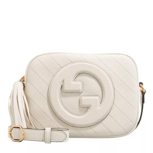 Gucci Small Gucci Blondie Quilted Crossbody Bag Leather White Cameratas