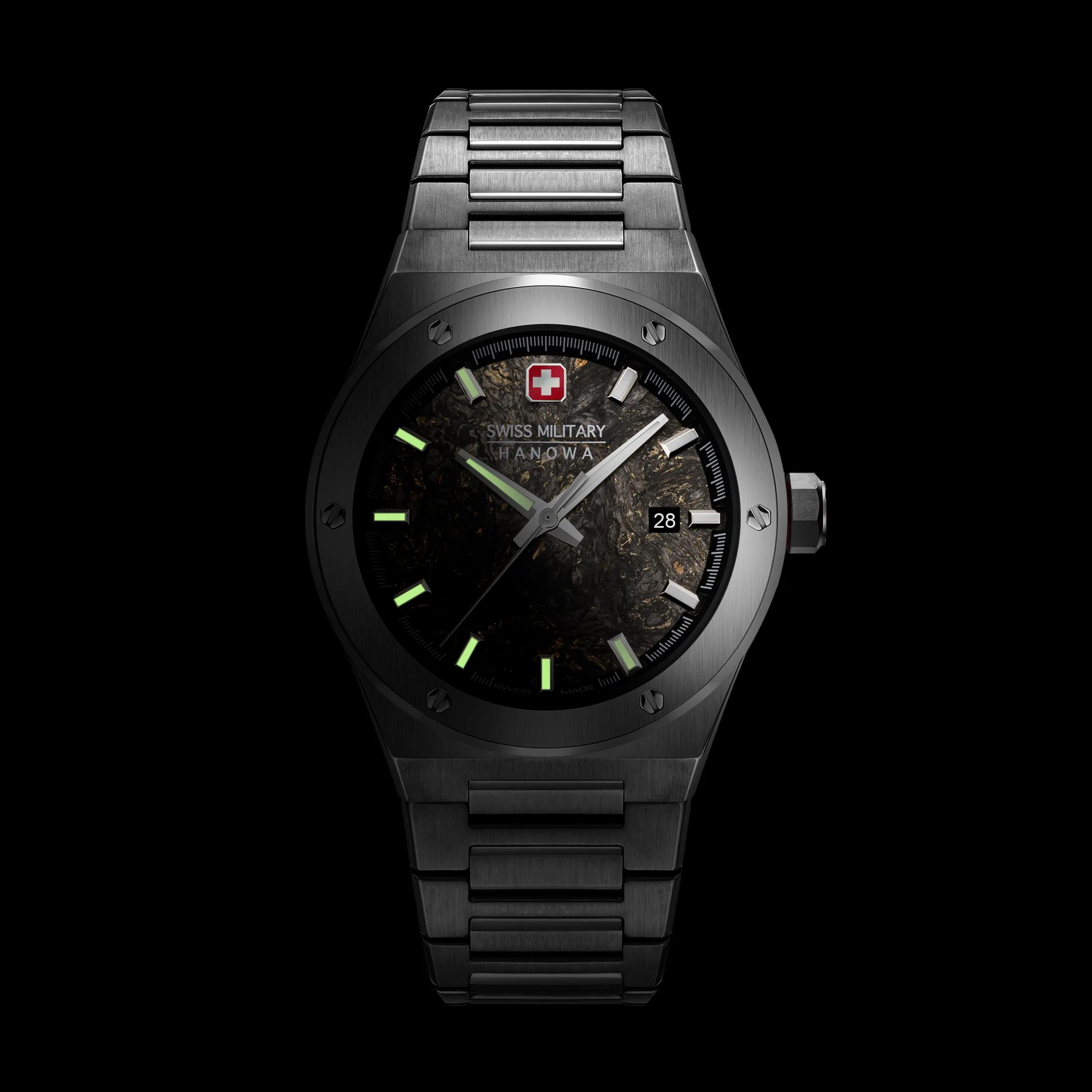 Thumbnail - Swiss Military Hanowa Uhren - Quarzuhr Sidewinder Forged Carbon - Gr. unisize - in Silber - für Damen