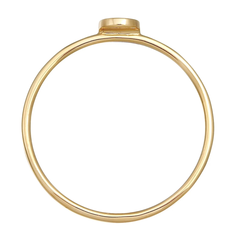 Elli Ring Ring Plättchen Runde Form Statement 375 Gelbgold gold(Image 3)