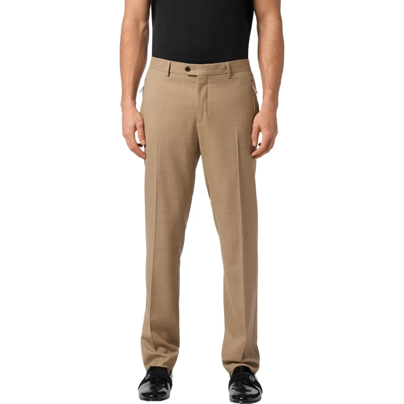 Philipp Plein Hose Hose Mit Weitem Bein beige(Image 3)