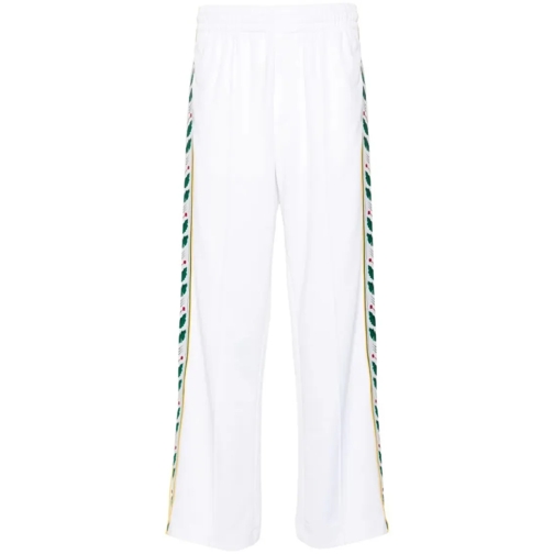 Casablanca White Laurel Straight-Leg Track Pants White Pantaloni da jogging