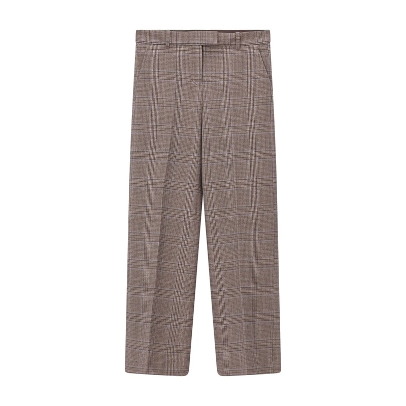 fashion Pantalon en tissu Stoffhose aus Baumwoll-Mix braun