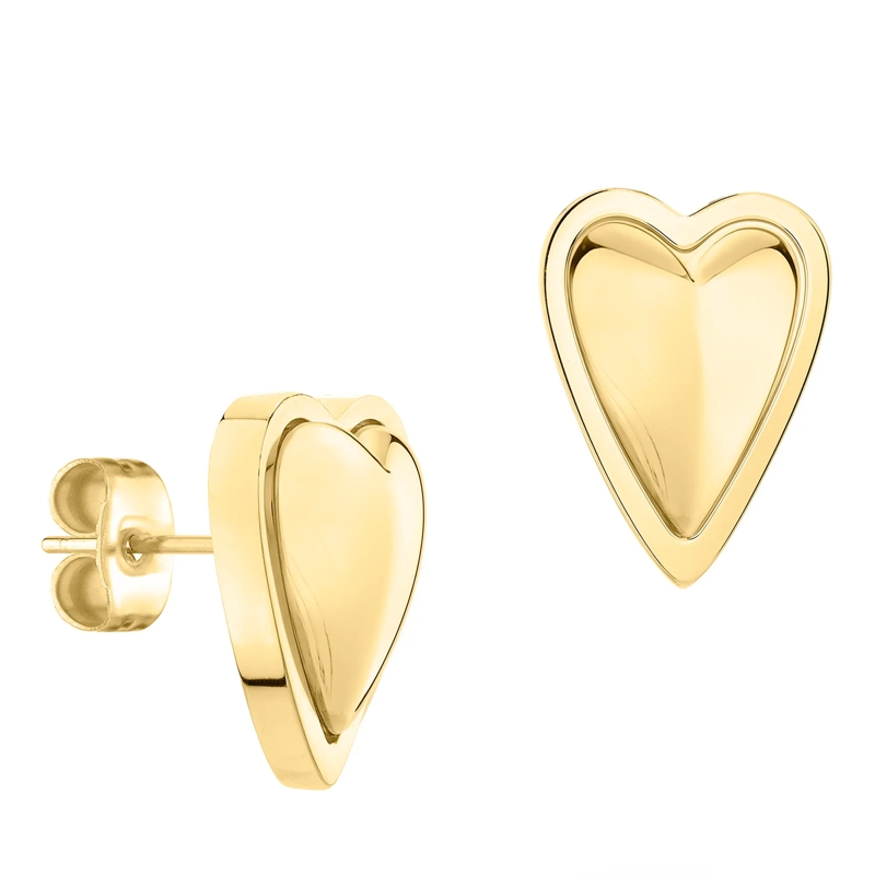 Liebeskind Berlin Ohrstecker Edelstahl Metal Heart gold