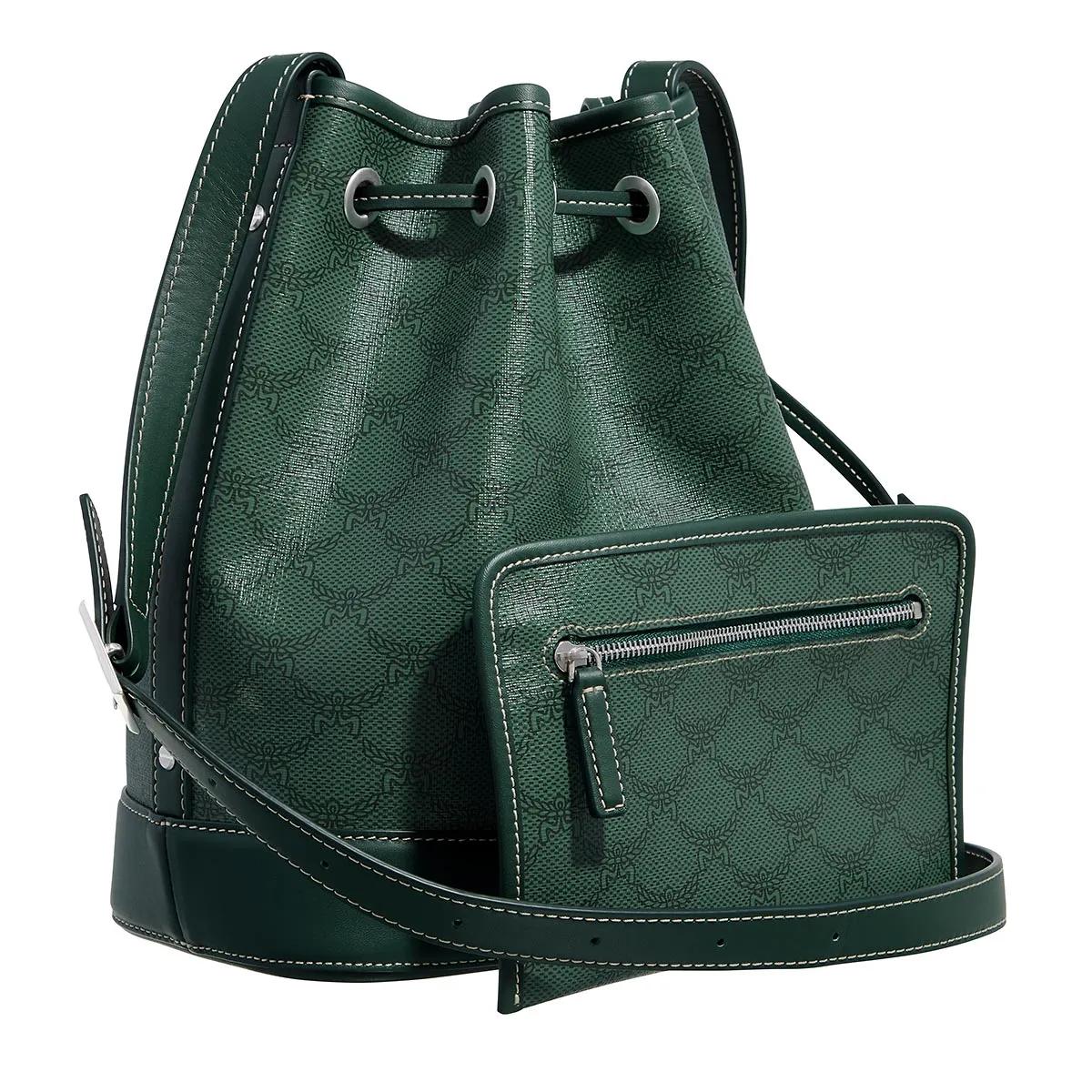 MCM Bucket bags Himmel Lts Drawstring Med G0 in groen