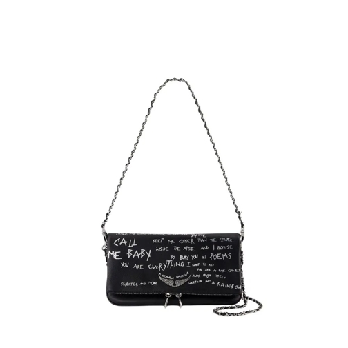 Zadig & Voltaire Schultertasche Rock Graffiti Crossbody - Calfskin - Black Black