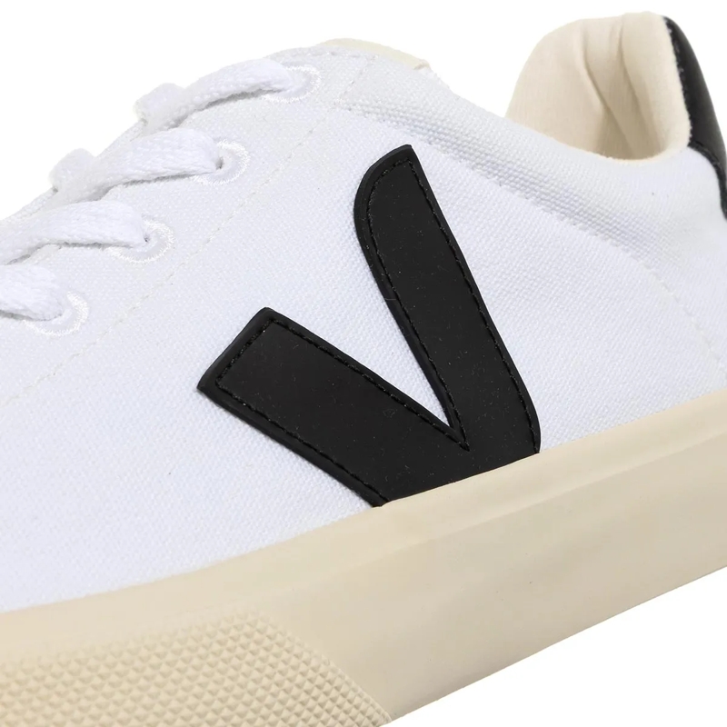 Veja Lage-top sneaker Campo Canvas White Black(Image 7)