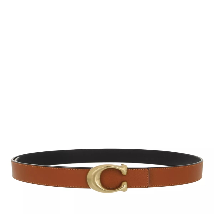 Coach SCULPTED REVERSIBLE BELT - Belt - saddle/black 