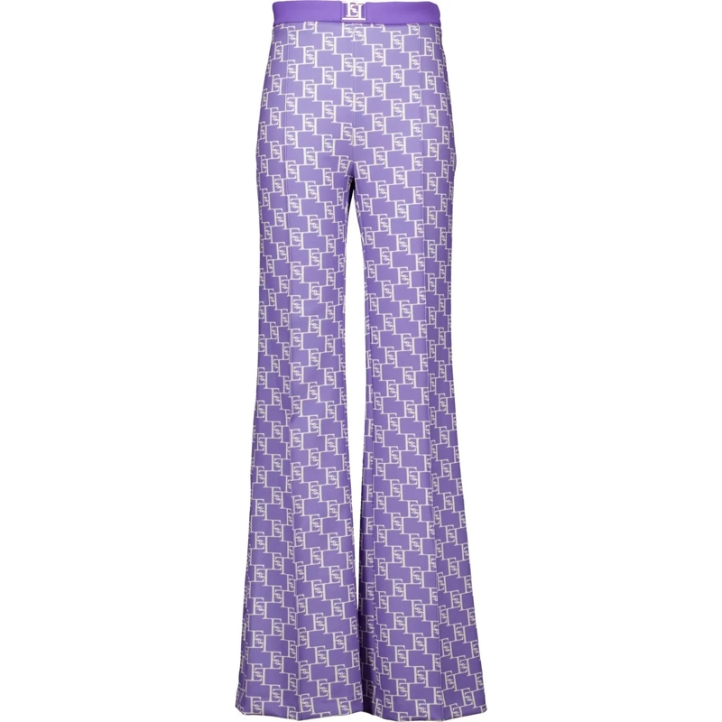 Elisabetta Franchi Pantalon Elisabetta Franchi Palazzo Pantalons Paars Pas1541 lila