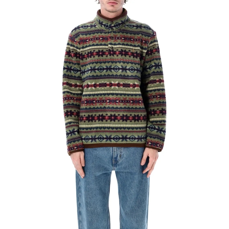Polo Ralph Lauren Trui Textured Fleece Pullover With Stand Collar Multicolor