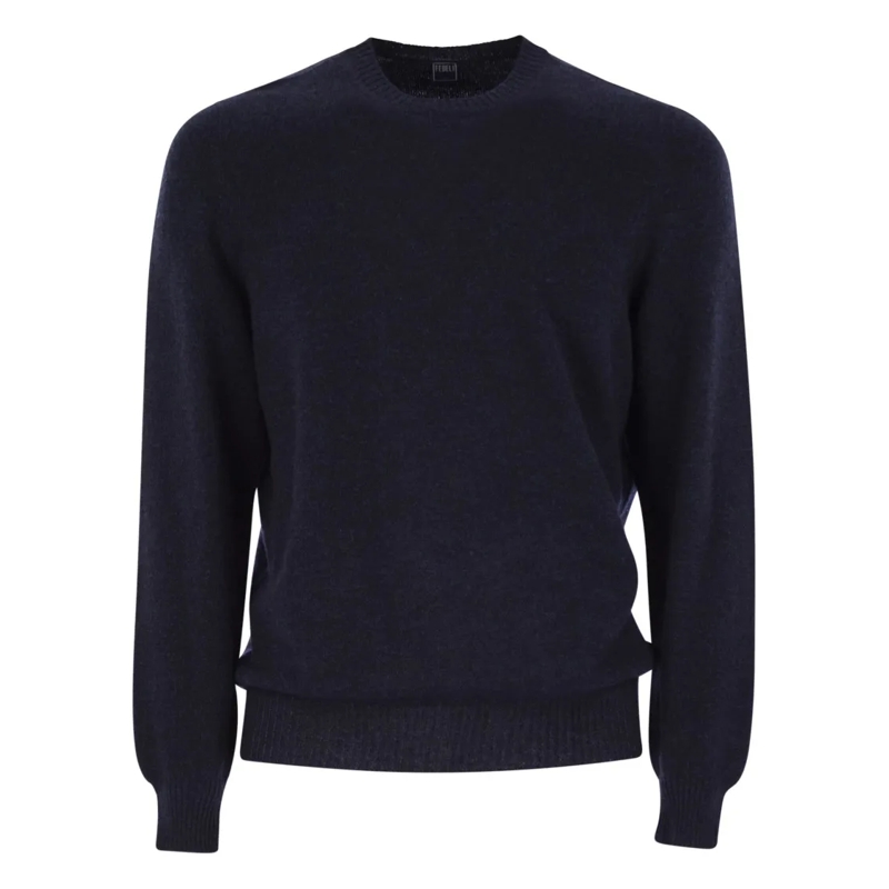Fedeli Trui Argentina Persia - Cashmere Crew Neck Blue