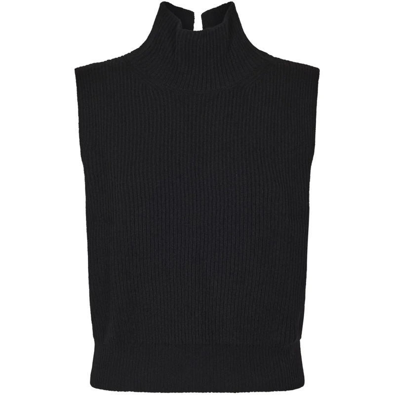Dondup Pull à col roulé Sleeveless High Turtleneck Sweater Black