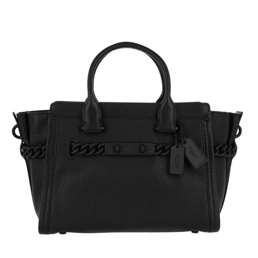 Coach Swagger 27 Pebbled Tote Black Fourre-tout
