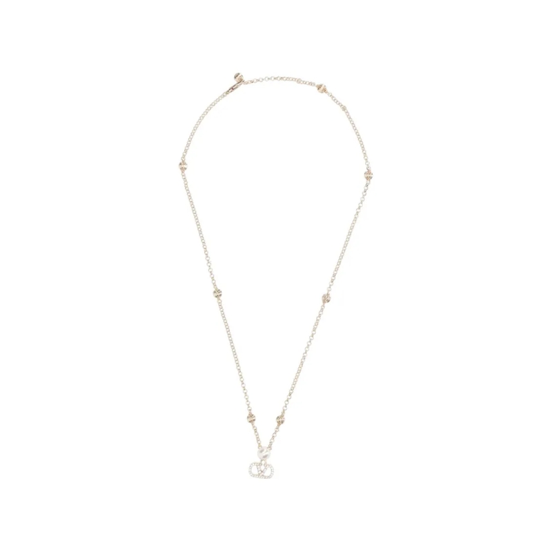 Valentino Garavani Medium Halsketting "Vlogo Signature" Necklace – Gold Gold