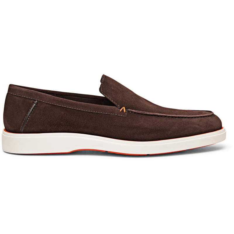 Santoni Mocassin Men?s suede loafer weiß