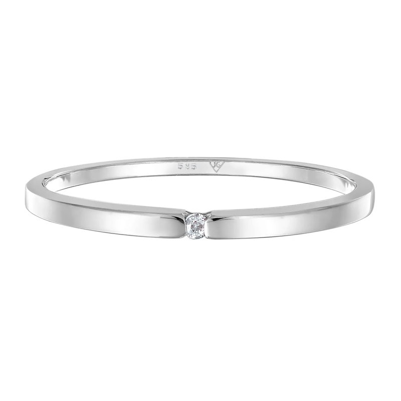 Elli Diamantring Ring Verlobungsring Diamant (0.015 ct.) 585 Weißgo weiss(Image 2)