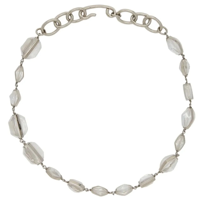 Jil Sander Mittellange Halskette Gw13 Necklace 3 Pearl silber