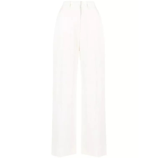 Casablanca High-Waisted Tailored Trousers White 