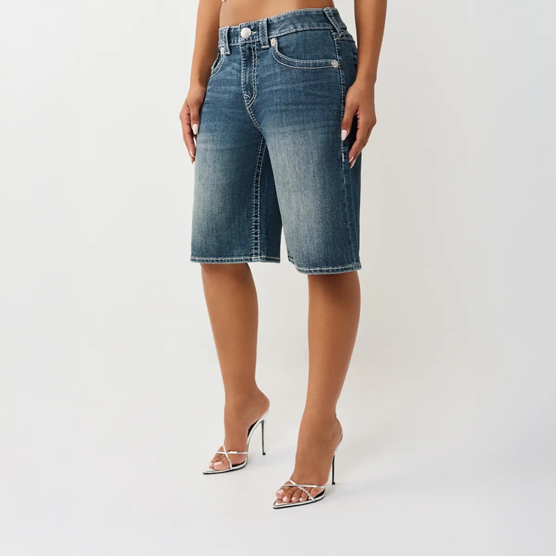 True Religion Shorts Jeans Bermundas JORT blau(Image 3)