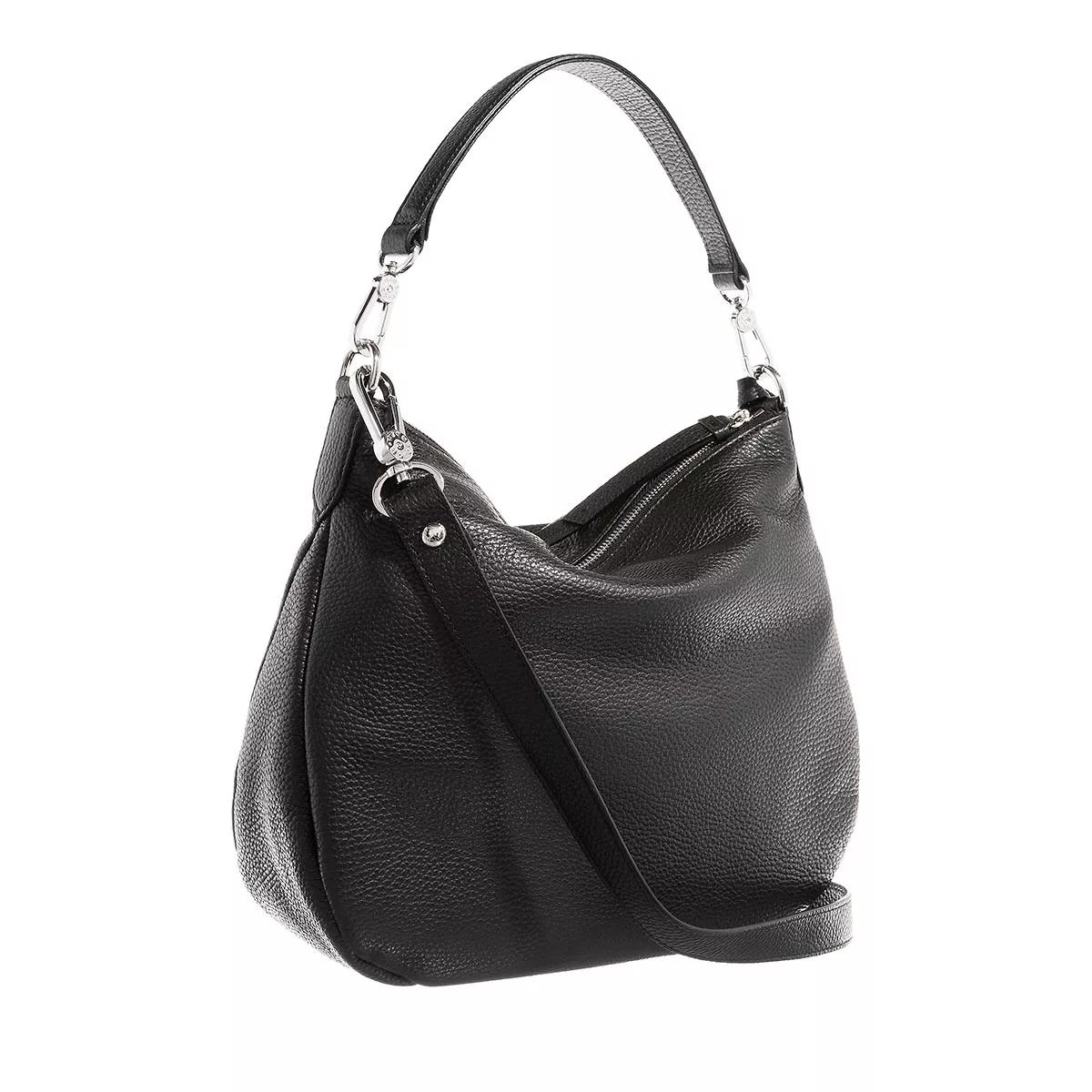 abro Hobo bags Beutel Juna Small Nos Black Nickel in zwart