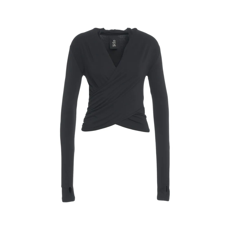 Thom Krom Trui Draped Long-Sleeve Sweater Black